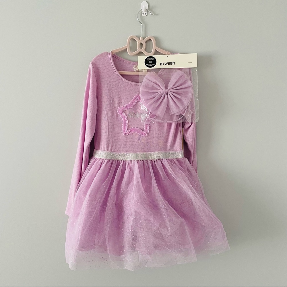 Btween Girl’s Tutu Dress with Headband Lilac